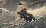 Winslow Homer The Life Line (mk44) oil painting on canvas